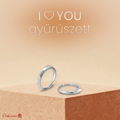 I 🤍 YOU páros gyűrűszett
